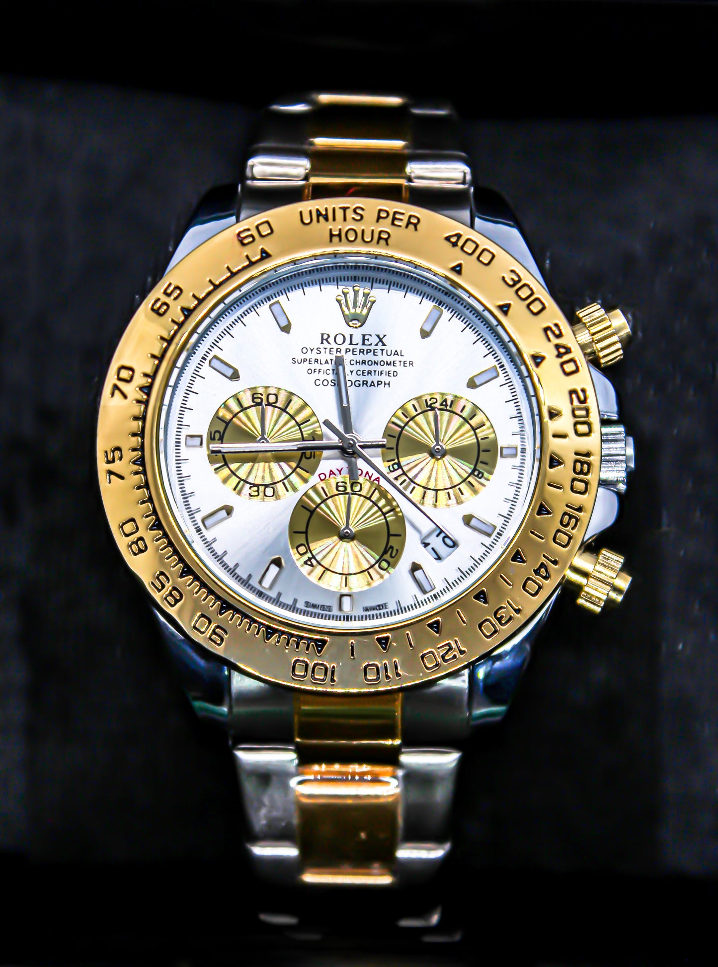 Premium Two-Tone Gold Daytona Chronograph Dial Watch