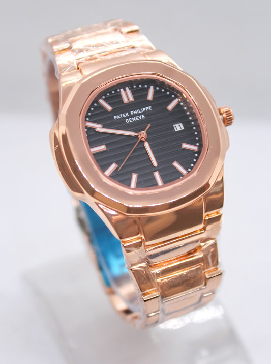 Patek Phillips Nautilus Rose Gold Black dial