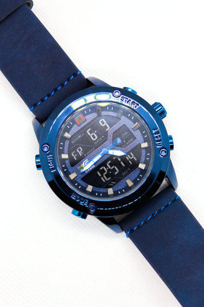 EDIFICE CASIO All Blue Dual Time Watch