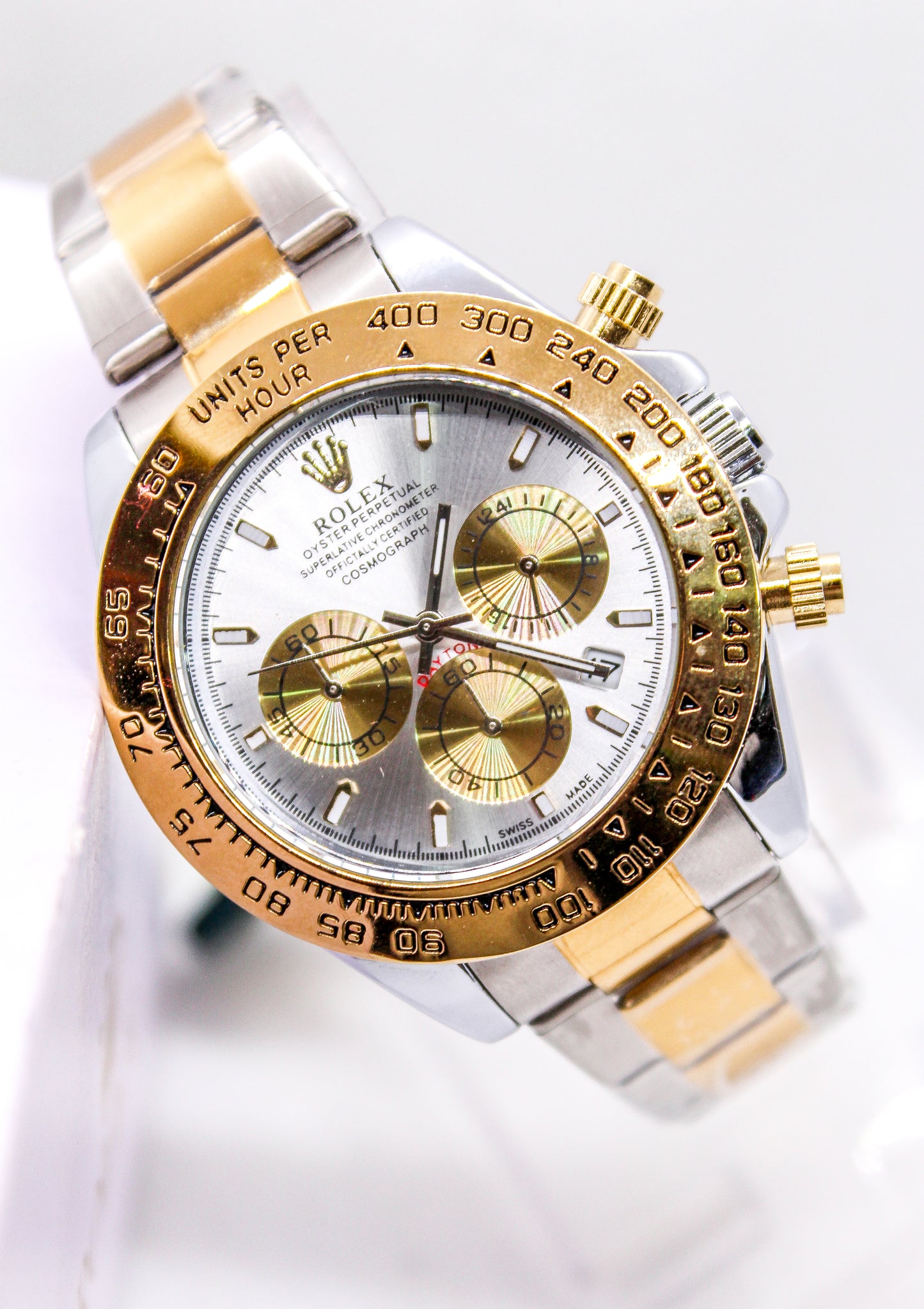 Premium Two-Tone Gold Daytona Chronograph Dial Watch