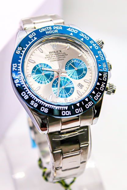 Premium RLX Blue Daytona Chronograph watch