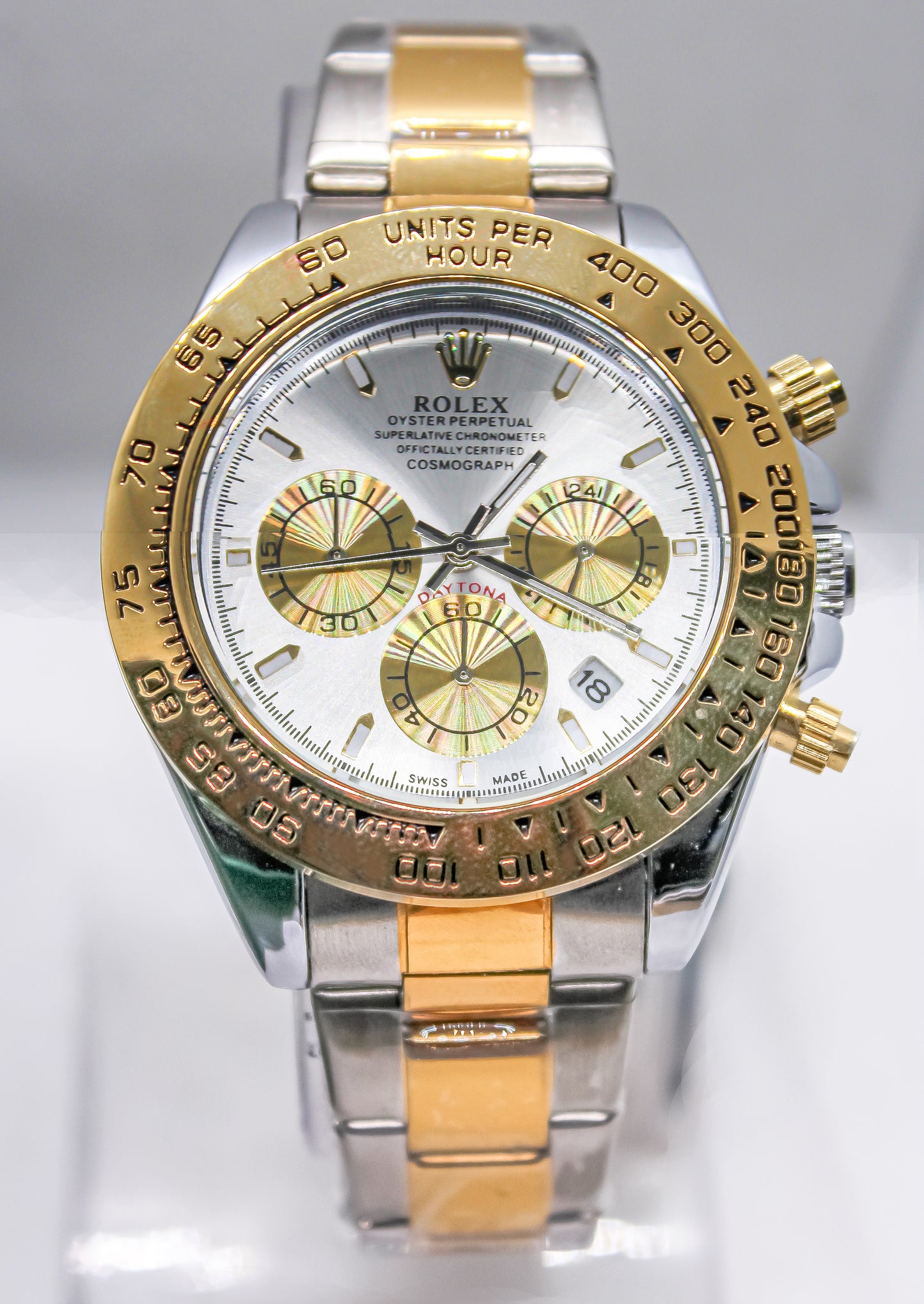 Premium Two-Tone Gold Daytona Chronograph Dial Watch