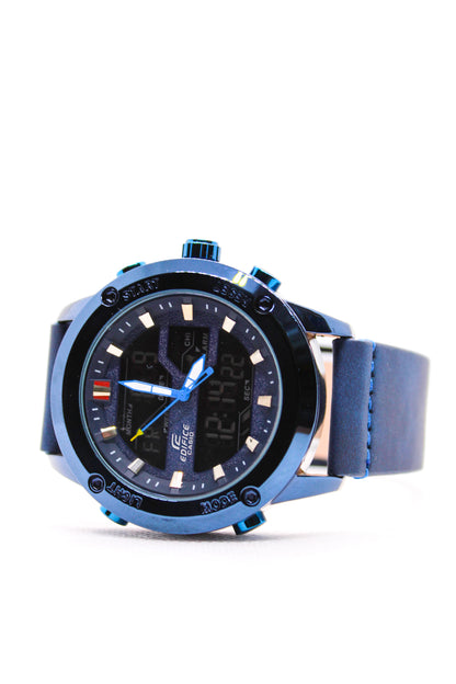 EDIFICE CASIO All Blue Dual Time Watch