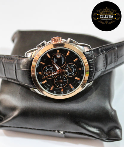 Premium Chronograph Date Watch (Black)