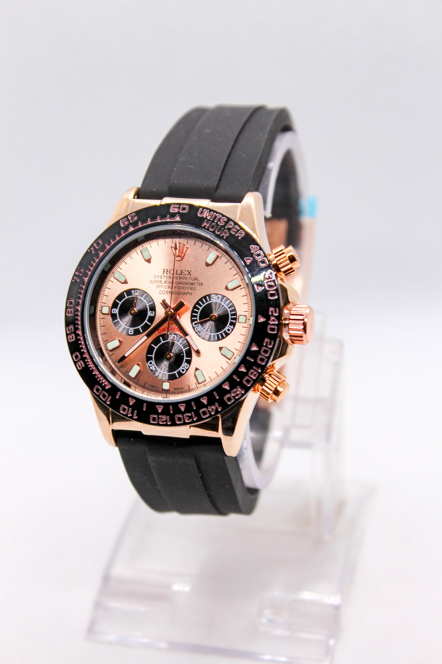 Premium Rose Color Daytona Chronograph Dial Watch