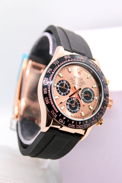 Premium Rose Color Daytona Chronograph Dial Watch