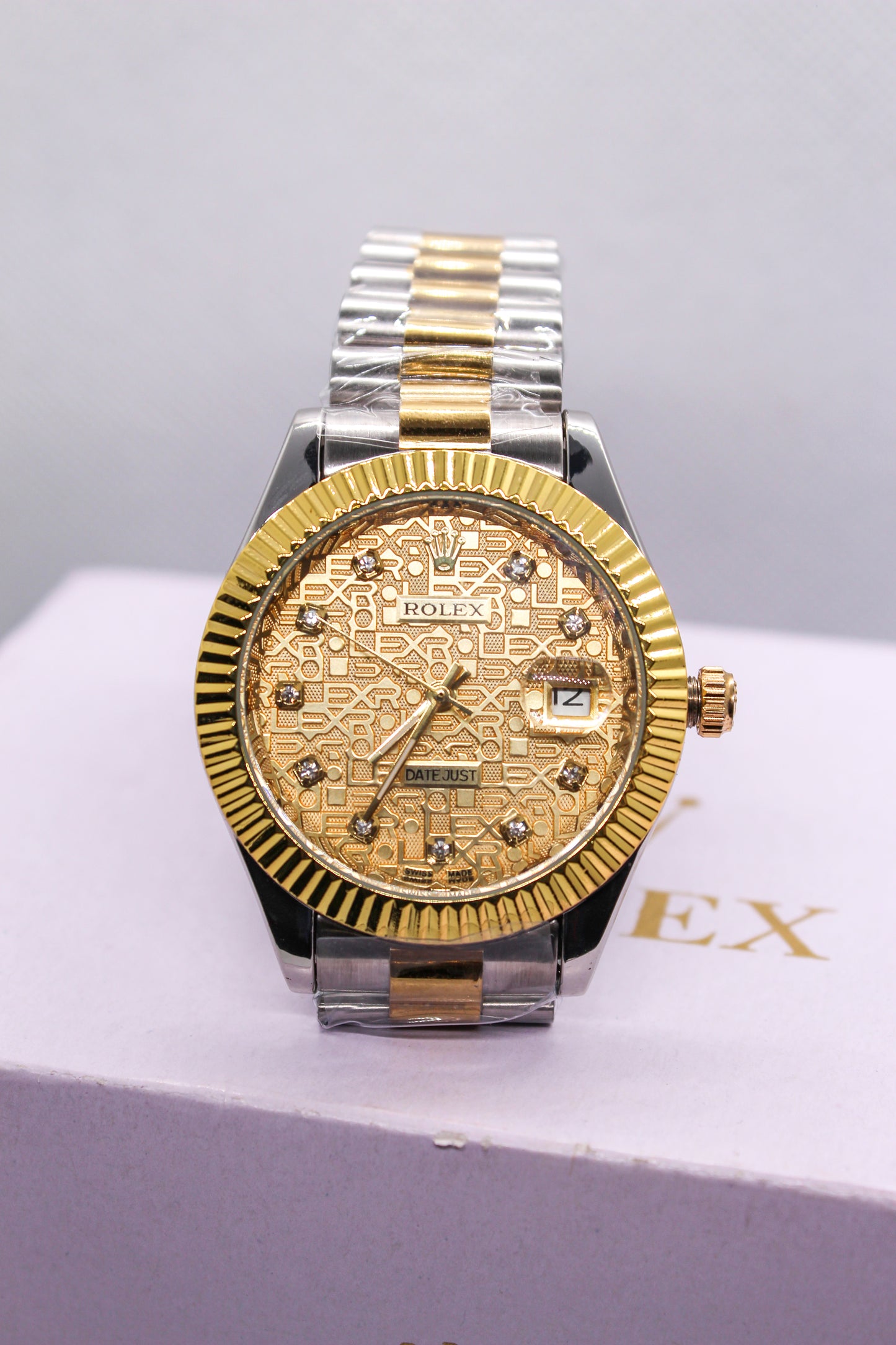 Premium RLX AUTOMATIC Two-Tone Gold Watch