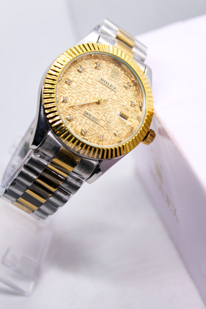 Premium RLX AUTOMATIC Two-Tone Gold Watch