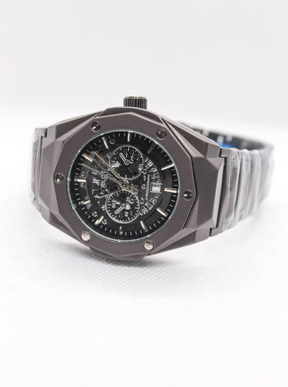 Premium Diamond Cut  Titanium (Silver/Blàck) watch