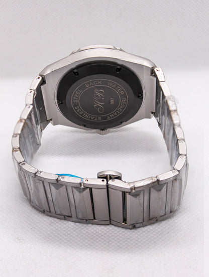 Premium Diamond Cut  Titanium (Silver/Blàck) watch