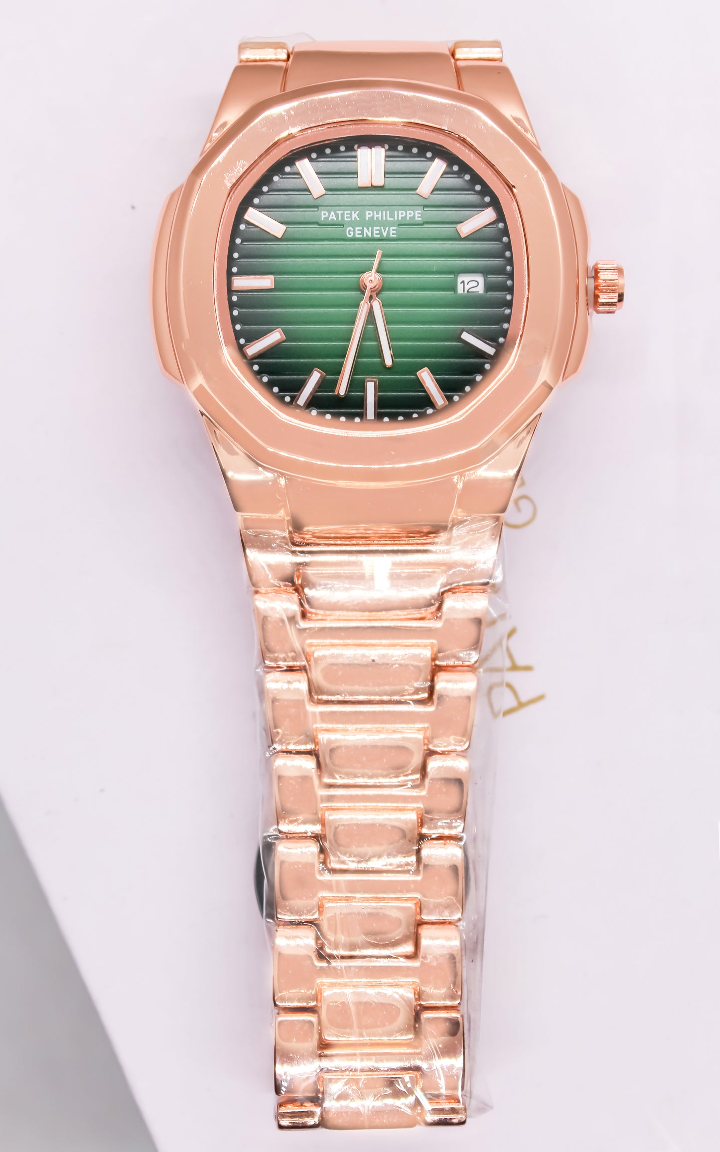 Patek Phillips Nautilus Rose Gold Green dial