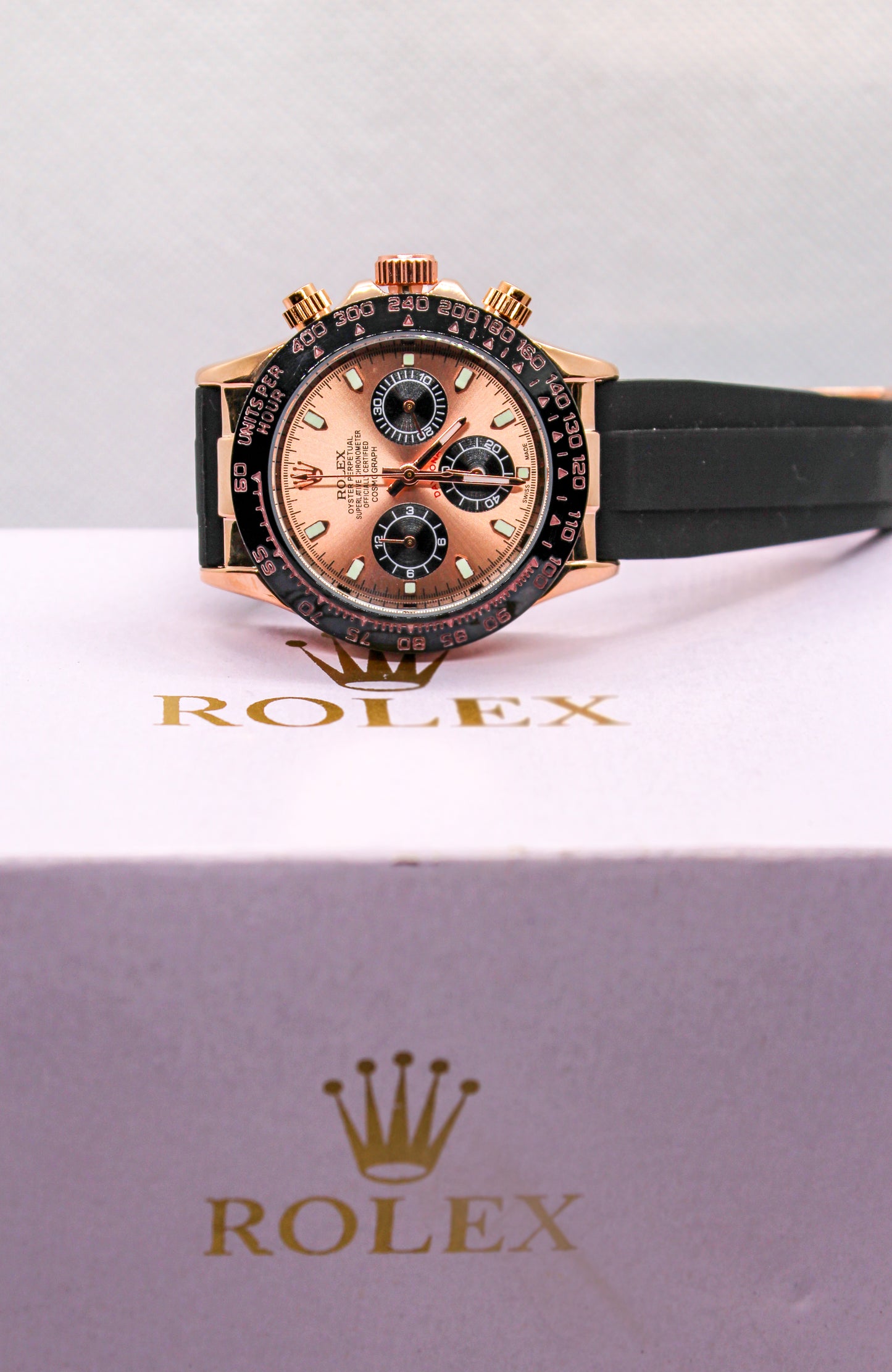 Premium Rose Color Daytona Chronograph Dial Watch