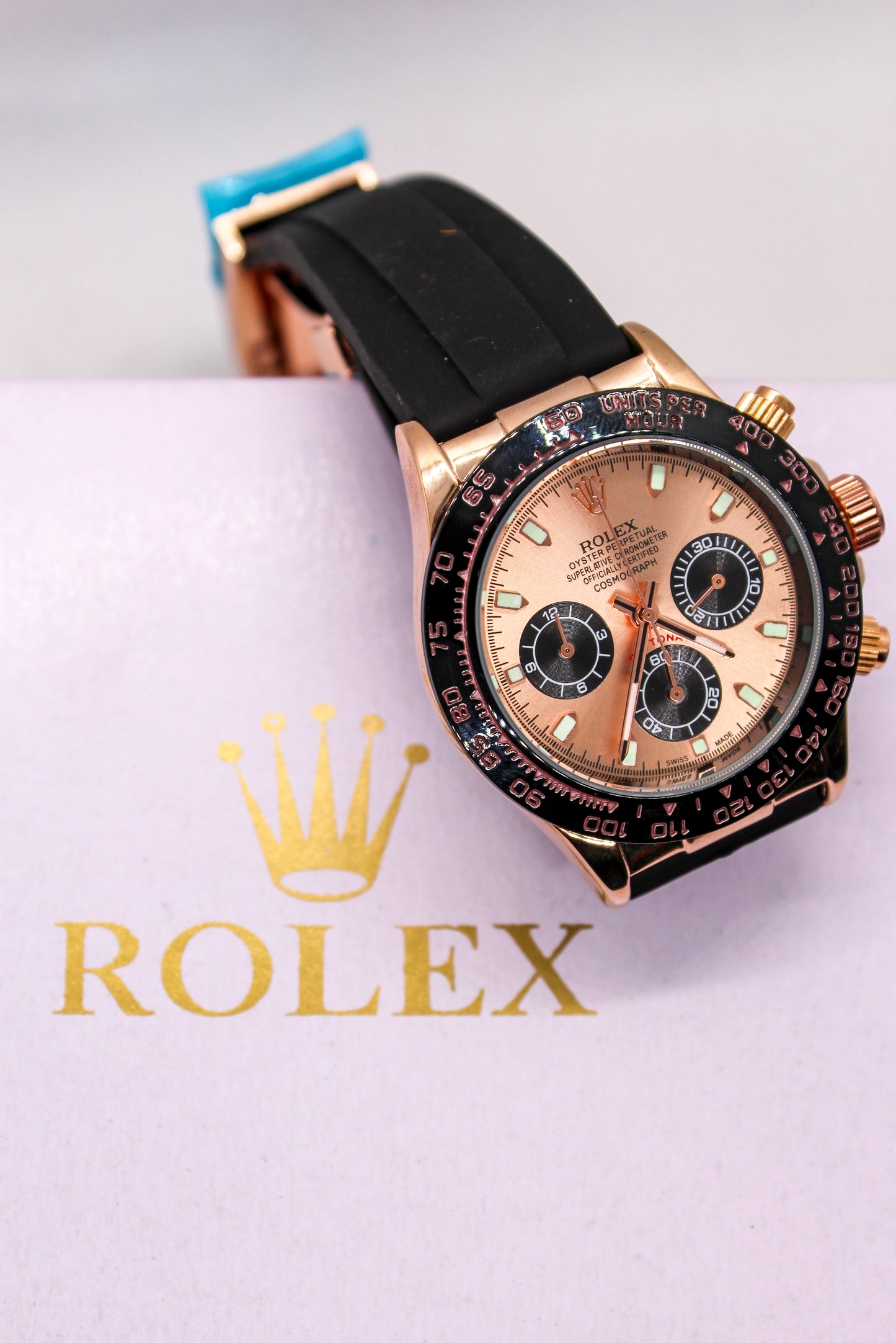 Premium Rose Color Daytona Chronograph Dial Watch