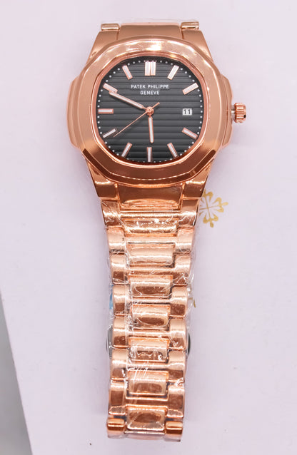 Patek Phillips Nautilus Rose Gold Black dial