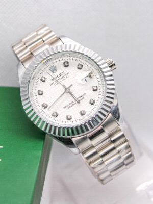 Premium RLX Silver Chain White Dial Watch
